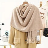 Darrahopens Fashion > Women's Fashion > Women's Accessories Solid Color Cashmere Wrap Scarf, Thickened for Warmth and Windproof, Bohemian-Style Winter Wardrobe Essential(light purple)