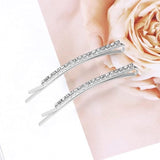Darrahopens Fashion > Women's Fashion > Women's Accessories Sparkling Silver Hair Clips with Rhinestones (20 pcs) - Metal Hair Clips - Decorative - Hair Accessories for Women, Girls & Ballerinas - Party & Daily Hair Accessories