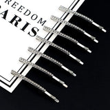 Darrahopens Fashion > Women's Fashion > Women's Accessories Sparkling Silver Hair Clips with Rhinestones (20 pcs) - Metal Hair Clips - Decorative - Hair Accessories for Women, Girls & Ballerinas - Party & Daily Hair Accessories
