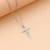 Darrahopens Fashion > Women's Fashion > Women's Accessories Stainless Steel Cross Necklace for Women Mother's Day Holiday Gift Elegant Jewelry Piece for Local Standard Everyday Wear(mother)