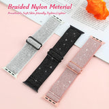 Darrahopens Fashion > Women's Fashion > Women's Accessories Stretchy Nylon Compatible with Apple Watch Bands 38mm 40mm 41mm Adjustable Solo Loop Sport Band for Women Men 3-Pack