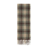 Darrahopens Fashion > Women's Fashion > Women's Accessories Striped Wool-Blend Beanie & Plaid Fringed Scarf Set — Soft Knit Hat (36 x 26 cm) and Oversized Shawl (200 x 65 cm); A Must-Have for Christmas and Cold Weather