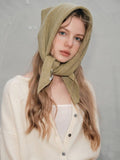 Darrahopens Fashion > Women's Fashion > Women's Accessories Triangular Knitted Scarf - Soft Acrylic Fabric - As a Scarf, Shawl or Blanket - In Solid Colors - Black