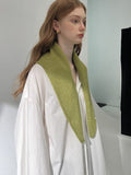 Darrahopens Fashion > Women's Fashion > Women's Accessories Triangular Knitted Scarf - Soft Acrylic Fabric - As a Scarf, Shawl or Blanket - In Solid Colors - Black