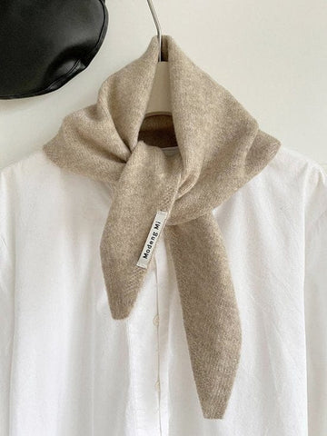 Darrahopens Fashion > Women's Fashion > Women's Accessories Triangular Knitted Scarf - Soft Acrylic Fabric - As a Scarf, Shawl or Blanket - In Solid Colors - Khaki