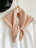 Darrahopens Fashion > Women's Fashion > Women's Accessories Triangular Knitted Scarf - Soft Acrylic Fabric - As a Scarf, Shawl or Blanket - In Solid Colors - Pink