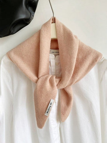 Darrahopens Fashion > Women's Fashion > Women's Accessories Triangular Knitted Scarf - Soft Acrylic Fabric - As a Scarf, Shawl or Blanket - In Solid Colors - Pink