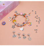 Darrahopens Fashion > Women's Fashion > Women's Accessories Unicorn DIY Beaded Bracelet Kit for Kids - Pink Crystal Beads and Charms Jewelry Set with Gift Box