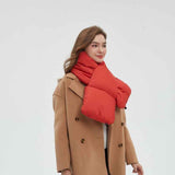 Darrahopens Fashion > Women's Fashion > Women's Accessories USB Heated White Duck Down Neck Warmer Beige