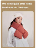 Darrahopens Fashion > Women's Fashion > Women's Accessories USB Heated White Duck Down Neck Warmer-Wine Red