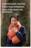 Darrahopens Fashion > Women's Fashion > Women's Accessories USB Heated White Duck Down Neck Warmer-Wine Red