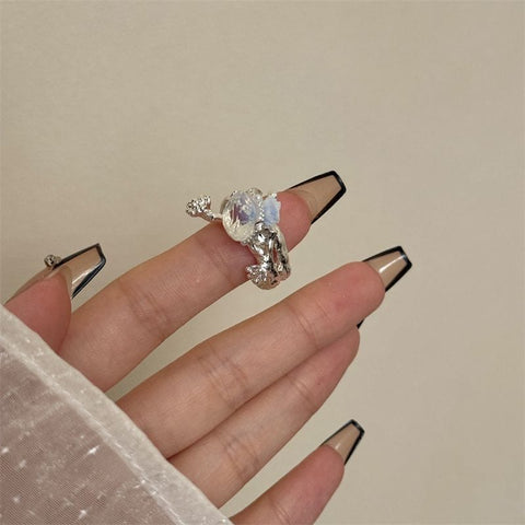 Darrahopens Fashion > Women's Fashion > Women's Accessories Vintage Camellia Handmade Enamel Wide Metal Ring A with Zirconia Accents - French Style Stackable Floral Band for Women