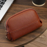 Darrahopens Fashion > Women's Fashion > Women's Accessories Vintage Wallet with Zip Around - Compact and Beautiful - Key Holder - Mini - Clutch - Coin Purse - Dark Brown