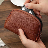 Darrahopens Fashion > Women's Fashion > Women's Accessories Vintage Wallet with Zip Around - Compact and Beautiful - Key Holder - Mini - Clutch - Coin Purse - Dark Brown