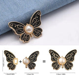Darrahopens Fashion > Women's Fashion > Women's Accessories Waistband Tighteners - 8 Sets - Removable Butterfly Clips Jeans Buttons for Loose Jeans - Adjustable Waistband Buckles - No Sewing and No Tools Required - Decorative Butterfly Waistband Buckles | Jeans Buttons Pins