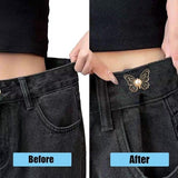 Darrahopens Fashion > Women's Fashion > Women's Accessories Waistband Tighteners - 8 Sets - Removable Butterfly Clips Jeans Buttons for Loose Jeans - Adjustable Waistband Buckles - No Sewing and No Tools Required - Decorative Butterfly Waistband Buckles | Jeans Buttons Pins