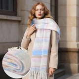 Darrahopens Fashion > Women's Fashion > Women's Accessories Warm scarf - Colorful winter scarves for women - Warm and thick knitted scarves - Blanket scarves - Stylish Christmas gifts - Gifts for her