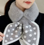 Darrahopens Fashion > Women's Fashion > Women's Accessories Warm scarf for autumn and winter - Soft and comfortable women's scarf with dotted pattern - Fashionable and versatile winter scarf for everyday use（Grey）