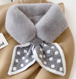 Darrahopens Fashion > Women's Fashion > Women's Accessories Warm scarf for autumn and winter - Soft and comfortable women's scarf with dotted pattern - Fashionable and versatile winter scarf for everyday use（Grey）