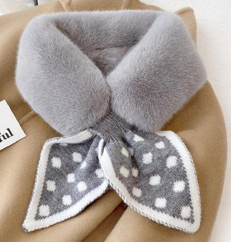 Darrahopens Fashion > Women's Fashion > Women's Accessories Warm scarf for autumn and winter - Soft and comfortable women's scarf with dotted pattern - Fashionable and versatile winter scarf for everyday use（Grey）
