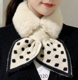 Darrahopens Fashion > Women's Fashion > Women's Accessories Warm scarf for autumn and winter - Soft and comfortable women's scarf with dotted pattern - Fashionable and versatile winter scarf for everyday use（Khaki）