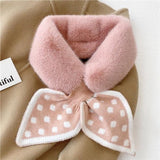 Darrahopens Fashion > Women's Fashion > Women's Accessories Warm scarf for autumn and winter - Soft and comfortable women's scarf with dotted pattern - Fashionable and versatile winter scarf for everyday use（Pink）