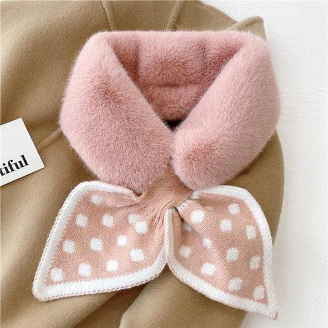 Darrahopens Fashion > Women's Fashion > Women's Accessories Warm scarf for autumn and winter - Soft and comfortable women's scarf with dotted pattern - Fashionable and versatile winter scarf for everyday use（Pink）
