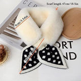 Darrahopens Fashion > Women's Fashion > Women's Accessories Warm scarf for autumn and winter - Soft and comfortable women's scarf with dotted pattern - Fashionable and versatile winter scarf for everyday use（White）