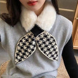 Darrahopens Fashion > Women's Fashion > Women's Accessories Warm scarf for autumn and winter - Soft and comfortable women's scarf with dotted pattern - Fashionable and versatile winter scarf for everyday use（White）