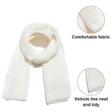 Darrahopens Fashion > Women's Fashion > Women's Accessories White Chunky Cable Knit Winter Scarf for Women and Men, 190x30 cm Warm Oversized Wrap, Soft Cashmere-Like Acrylic for Cold Weather Christmas Gift In Australia - Darrahopens