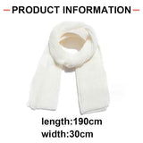 Darrahopens Fashion > Women's Fashion > Women's Accessories White Chunky Cable Knit Winter Scarf for Women and Men, 190x30 cm Warm Oversized Wrap, Soft Cashmere-Like Acrylic for Cold Weather Christmas Gift In Australia - Darrahopens
