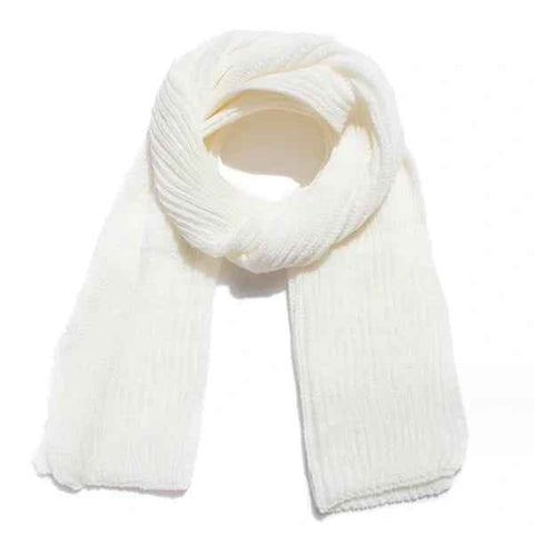 Darrahopens Fashion > Women's Fashion > Women's Accessories White Chunky Cable Knit Winter Scarf for Women and Men, 190x30 cm Warm Oversized Wrap, Soft Cashmere-Like Acrylic for Cold Weather Christmas Gift In Australia - Darrahopens