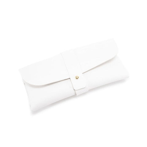 Darrahopens Fashion > Women's Fashion > Women's Accessories White PU Leather Eyeglass Case, Soft Protective Pouch for Sunglasses and Reading Glasses