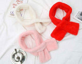 Darrahopens Fashion > Women's Fashion > Women's Accessories Winter Imitation Rabbit Fur USB Heated Scarf Pink