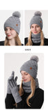 Darrahopens Fashion > Women's Fashion > Women's Accessories Women Black Argyle 3-Piece Set-Hat Scarf and Gloves