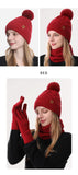 Darrahopens Fashion > Women's Fashion > Women's Accessories Women Red Argyle 3-Piece Set-Hat Scarf and Gloves