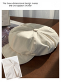Darrahopens Fashion > Women's Fashion > Women's Accessories Women's Black Newsboy Cap UPF50+ Sun Protection Cotton Blend Octagonal Beret Hat - Adjustable Breathable Baker Boy Style with Cute Button Detail