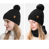 Darrahopens Fashion > Women's Fashion > Women's Accessories Women's Fashionable Winter 3-Piece Set: Knit Hat, Scarf, and Gloves.  A must-have for outdoor skiing and cycling - Black