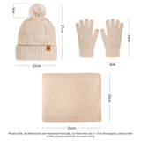 Darrahopens Fashion > Women's Fashion > Women's Accessories Women's Fashionable Winter 3-Piece Set: Knit Hat, Scarf, and Gloves.  A must-have for outdoor skiing and cycling—Gray