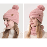 Darrahopens Fashion > Women's Fashion > Women's Accessories Women's Fashionable Winter 3-Piece Set: Knit Hat, Scarf, and Gloves.  A must-have for outdoor skiing and cycling - Pink
