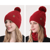 Darrahopens Fashion > Women's Fashion > Women's Accessories Women's Fashionable Winter 3-Piece Set: Knit Hat, Scarf, and Gloves.  A must-have for outdoor skiing and cycling - Red