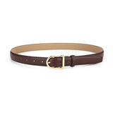 Darrahopens Fashion > Women's Fashion > Women's Accessories Women's Genuine Leather Thin Belt 2.3cm Width Minimalist Gold D-Shaped Buckle Casual Waist Strap for Jeans Dresses Coffee 105cm