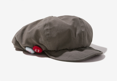 Darrahopens Fashion > Women's Fashion > Women's Accessories Women's Grey Newsboy Cap UPF50+ Sun Protection Cotton Blend Octagonal Beret Hat - Adjustable Breathable Baker Boy Style with Cute Button Detail