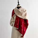 Darrahopens Fashion > Women's Fashion > Women's Accessories Women's scarf - Long scarf - Double-sided warm blanket - Suitable for spring, autumn and winter - 185*65cm - Red