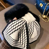 Darrahopens Fashion > Women's Fashion > Women's Accessories Women's Scarf - Women's Winter Scarf - Thick - Warm - Short Scarves - Plush Cross Scarves - Neck Scarves - Ultra Soft - 75x10 cm - Black