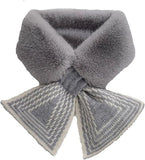 Darrahopens Fashion > Women's Fashion > Women's Accessories Women's Scarf - Women's Winter Scarf - Thick - Warm - Short Scarves - Plush Cross Scarves - Neck Scarves - Ultra Soft - 75x10 cm - Gray