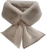 Darrahopens Fashion > Women's Fashion > Women's Accessories Women's Scarf - Women's Winter Scarf - Thick - Warm - Short Scarves - Plush Cross Scarves - Neck Scarves - Ultra Soft - 75x10 cm - Milk Tea Color