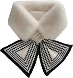 Darrahopens Fashion > Women's Fashion > Women's Accessories Women's Scarf - Women's Winter Scarf - Thick - Warm - Short Scarves - Plush Cross Scarves - Neck Scarves - Ultra Soft - 75x10 cm - White
