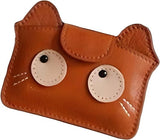 Darrahopens Fashion > Women's Fashion > Women's Accessories Women's wallet - Solid color - Cat design - A gift for young women and ladies (Brown)