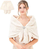 Darrahopens Fashion > Women's Fashion > Women's Accessories Womens Winter Scarf Poncho with Brooch, 143 x 33.5 cm In Australia - Darrahopens